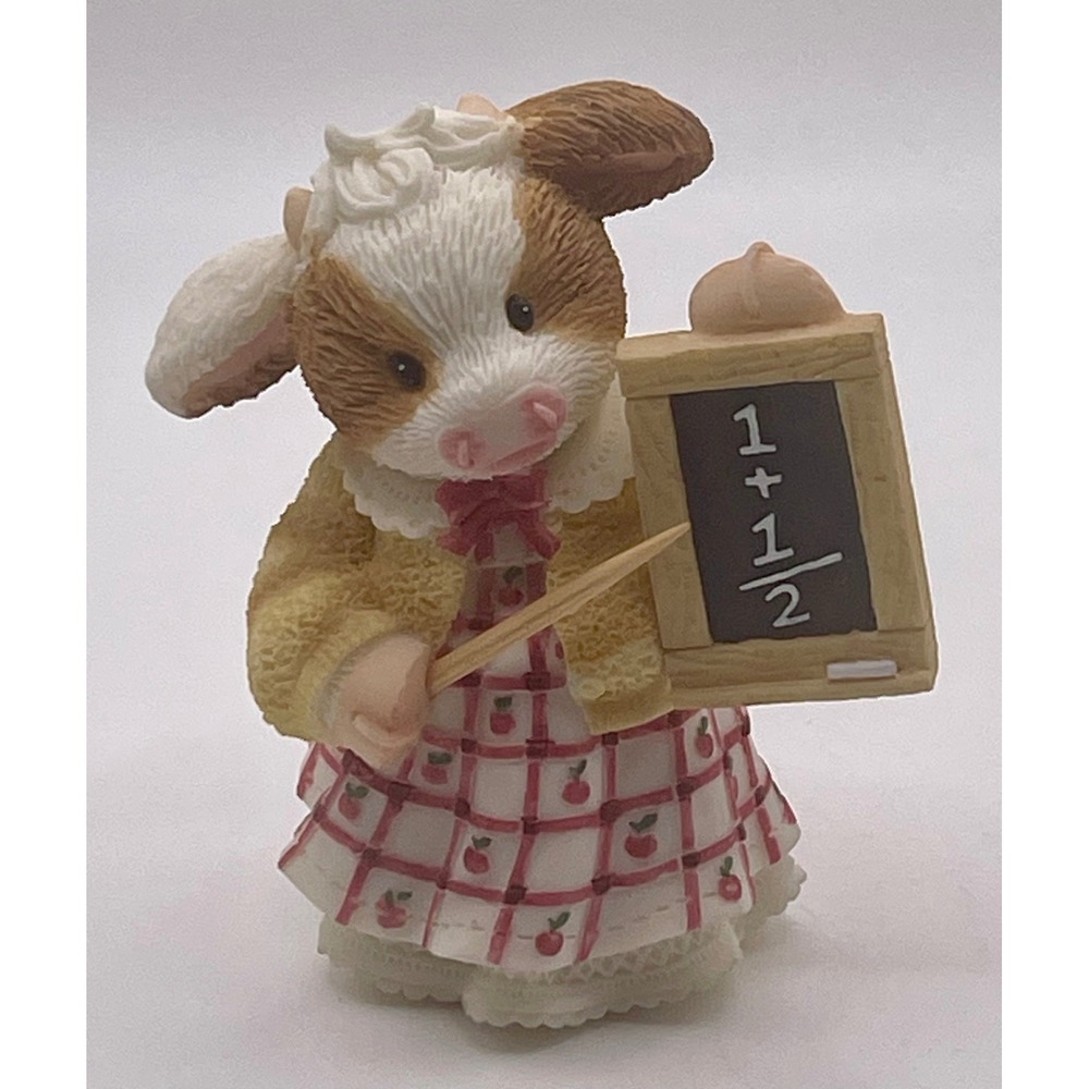 Mary's Moo Moos Good Moo-ing Teacher Cow Figurine 1998 Enesco 461318